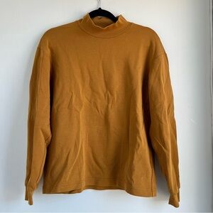 Mustard mock turtleneck sweater